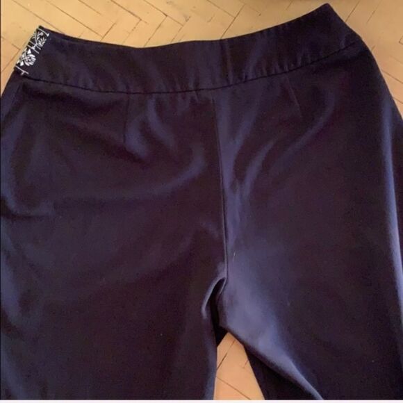 Style & Co. Black Pants Embroidered 10 Boho A15 - Picture 4 of 8